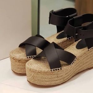 Celine Platform Espadrilles Sandals